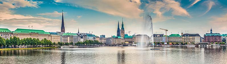 Hamburg Panorama-Ansicht Außenalster Hamburg