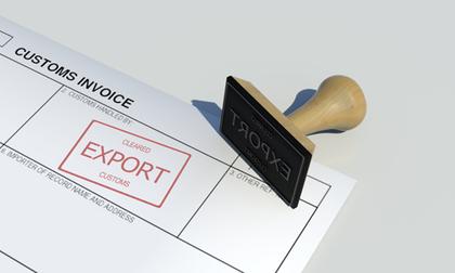 Stempel mit Beschriftung "Export"