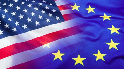 Kombinierte Flagge EU/USA